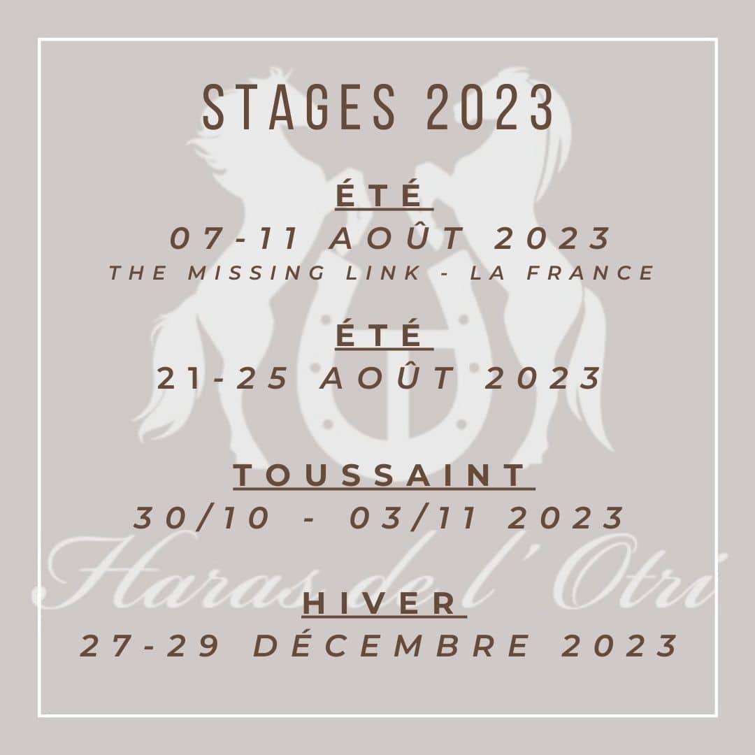 Stage 2023 haras de l'otri agimont 2